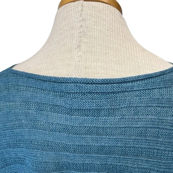 Eskandar Linen Sideways Knitted Boatneck Sweater Women O/S